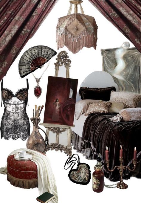 Pearl of the harem Vampire Bedroom, Vampire Room, Dark Home Decor, Dark Home, Aesthetic Rooms, Dreamy Room, Dream Room Inspiration, Oui Oui, Room Inspiration Bedroom