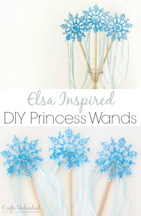 Elsa Inspired Wand Craft Elsa Diy, Wand Craft, Film Frozen, Frozen Crafts, Princess Crafts, Princess Wands, Frozen Themed Birthday Party, Diy Wand, Princess Diy