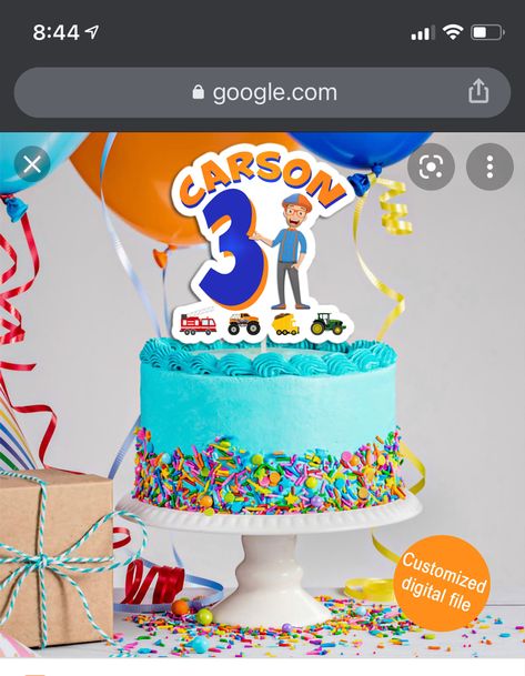 Blippi Decorations, Blippi Cake Topper, Blippi Party, Transportation Birthday Party, 50th Birthday Cake Toppers, Photo Cake Topper, 40th Birthday Party Decorations, 50th Cake, Birthday Decorations Kids