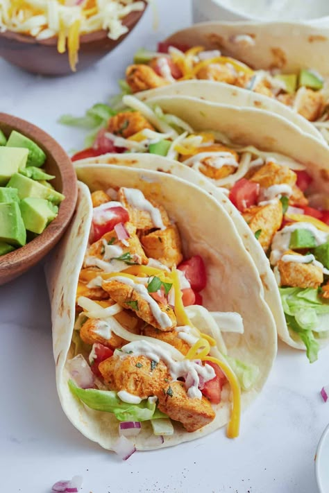 Mexican Bbq, Bbq Chicken Tacos, Chicken Ranch Tacos, Lime Chicken Tacos, Grilled Chicken Tacos, Chicken Taco Recipes, Ranch Recipe, The Country Cook, Cooking Classy