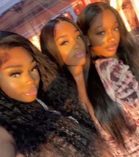 3 Girls Friendship, Black Best Friends, Go Best Friend, Friends Black, Black Femininity, Best Friends Aesthetic, Cute Friend Photos, Bff Goals, Bestie Goals