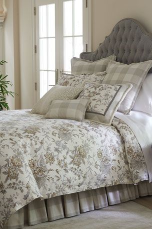 -89FM Legacy Martina King Sham Martina Pillow, 12" x 16" Country Bedding, Summer Bedroom, Bed Scarf, French Country Bedrooms, Full Duvet Cover, Luxurious Bed, Grey Home Decor, Ruffle Bedding, Grey Pillows