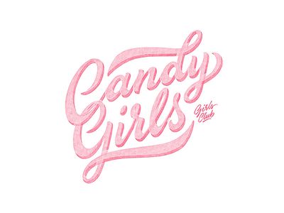 Candy Girls Simon Walker, Candy Girls, Candy Logo, Logos Retro, Candy Club, Illustrator Design Tutorial, Logo Idea, Portfolio Book, Logo Type