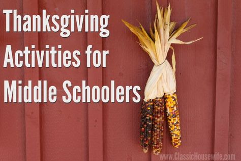 Activities For Middle Schoolers, Thanksgiving Middle School, Thanksgiving Unit Study, Homeschool Thanksgiving, Fun Thanksgiving Games, Fall Lesson Plans, Homeschool Holidays, Thanksgiving Lessons, Barbie Crafts