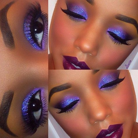 Eye Makeup - for brown skin girls Natural Hair Pictures, Club Makeup, Maquillage Yeux Cut Crease, American Makeup, African American Makeup, 20 Makeup, Trendy Eyeshadow, Prom Season, Trendy Makeup