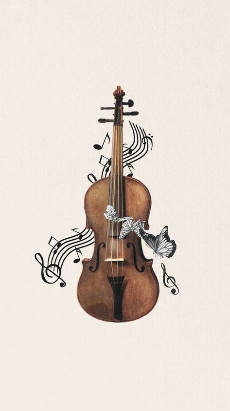 Music Iphone Wallpaper, Iphone Wallpaper Collage, Violin Drawing, Violin Poster, Classical Music Poster, Musical Wallpaper, Iphone Wallpaper Music, Violin Art, Instruments Art