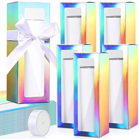 Gift Box With Ribbon, Box With Ribbon, Sublimation Tumblers, Tumbler Ideas, Sublimation Blanks, Business Idea, Wrapping Ideas, Tumbler Gift, Favor Boxes