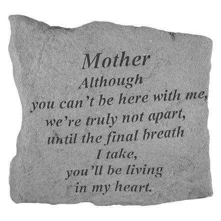 Available with your choice of header to honor your loved one, the Although You Can't Be Here Memorial Stone With Personalized Header is a beautiful and enduring memorial. Place it in a garden or flower bed; its weatherproof, durable design will ensure a lifetime of beauty. Kay Berry Size: S. Father Memorial, Peace Plant, Small Water Fountain, Rooster Garden, Stone Quotes, Memorial Svg, Grave Stone, Memorial Garden Stones, In Remembrance Of Me