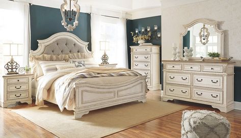 American Design Furniture By Monroe Renaissance Bedroom Collection Upholstered Bedroom Set, White Bedroom Set, Traditional Cottage, Queen Panel Beds, Diy Ikea Hacks, Diy Ikea, King Bedroom Sets, Bedroom Sets Queen, Bedroom Panel