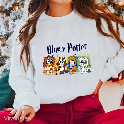 Bluey Potter Sweatshirt Check more at https://viralustee.com/product/bluey-potter-sweatshirt/ Bluey Sweatshirts, Bluey Pics, Bluey Funny, Bluey Wallpaper, Bluey Stuff, I Love My Mum, Bingo Funny, Cute Images For Wallpaper, Harry Potter Puns