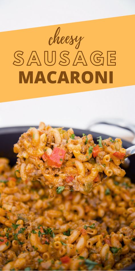 Italian Sausage Elbow Macaroni, What To Do With Elbow Macaroni, Elbow Macaroni Recipes Easy, Recipes With Elbow Noodles, Sausage Macaroni, Elbow Pasta Recipes, Elbow Macaroni Recipes, Man Dinner, Taco Dinner Recipes