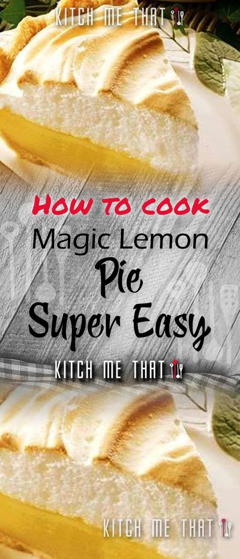 Magic Lemon Pie !! Lemon Magic, Cinnamon Swirl Coffee Cake, Banana Pudding Cookies, Slow Cooker Appetizers, Lemon Pie Recipe, Best Carrot Cake, Pudding Cookies, Easy Meal Ideas, Lemon Filling