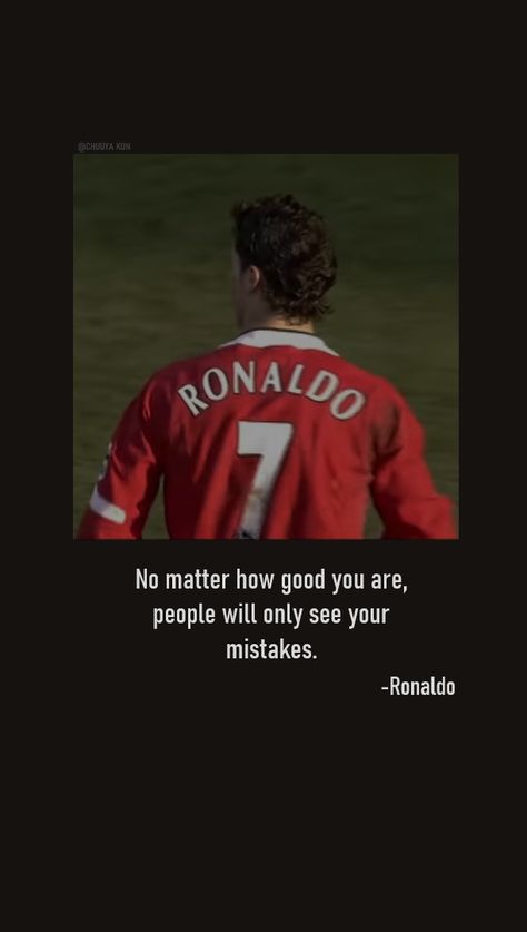 ˡᶦᵏᵉ ᶜᵒᵐᵐᵉⁿᵗ ˢᵃᵛᵉ ˢʰᵃʳᵉ Ronaldo Motivational Quotes, Motiv Quotes, Cr7 Quotes, Ronaldo Motivation, Law Student Quotes, Cristiano Ronaldo Quotes, Ronaldo Quotes, Funny Soccer Videos, Bad Attitude Quotes