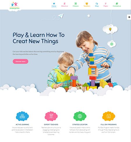 30 Best Kids & Kindergarten WordPress Theme 2020 | Frip.in Kindergarten Website Design, Kids Website Design, Kids Websites, Kids Branding Design, Online Preschool, Kids Banner, Website Banner Design, Kids Web, Email Marketing Design