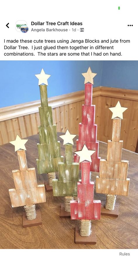 Towering Blocks Diy, Jenga Block Christmas Tree, Jenga Crafts, Chalk Ideas, Jenga Blocks, Tumbling Blocks, Diy Blocks, Tower Block, Christmas Crafting