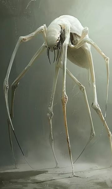 Premium Photo | Ominous Humanoid Arachnid Mutant Pale Skin Strong Forelimbs Chimeric Horror Realism Humanoid Arachnid, Arachnid Humanoid, Big Monsters, Space Horror, Big Monster, Eldritch Horror, Horror Monsters, Monster Concept Art, Arachnids