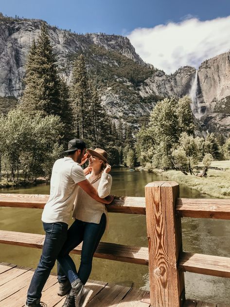 Exploring Yosemite National Park • The LA Couple #couples #relationshipgoals #love #engagement #yosemite Yellowstone Couple Pics, Yosemite National Park Picture Ideas, Yellowstone Couple Photoshoot, Yosemite National Park Outfit, Yosemite National Park Photography Ideas, Yosemite Outfit, Sequoia National Park Photography Couple, Yosemite Couple Photos, Zion National Park Couple Photos