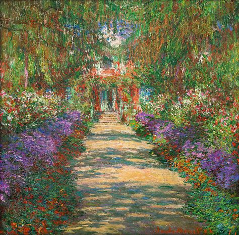 Painting Monet, Gardening Painting, Giverny Monet, Monet Garden Giverny, Kunsthistorisches Museum Wien, Monet's Garden, Claude Monet Paintings, Claude Monet Art, Monet Art