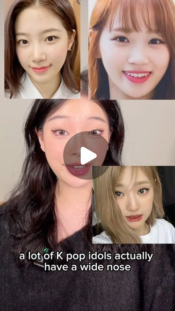 Tricks K-pop idols use to contour nose!!! #nosecontour #koreanmakeup #kpopmakeup #idolmakeup #kpopidol | Instagram K Pop Idols Without Makeup, Big Nose Makeup Contouring, Kpop Idols With Big Nose, Chinese Nose Contour, Idols With Big Nose, Nose Bump Contour, Nose Contour For Big Nose, Contour Bulbous Nose, Asian Nose Contour