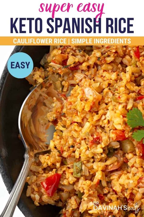 Keto Burrito, Spanish Cauliflower, Spanish Cauliflower Rice, Spanish Rice Recipe, Kid Foods, Keto Sides, Low Carb Mexican, Cauliflower Rice Recipes, Boiled Egg Diet Plan