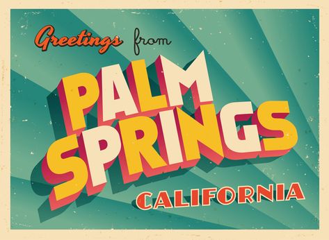 Palm Springs California, Spring Sign, Palm Springs, Light Yellow, Yellow Orange, Wrapped Canvas Art, Framed Canvas Prints, Stretched Canvas Prints, Canvas Artwork