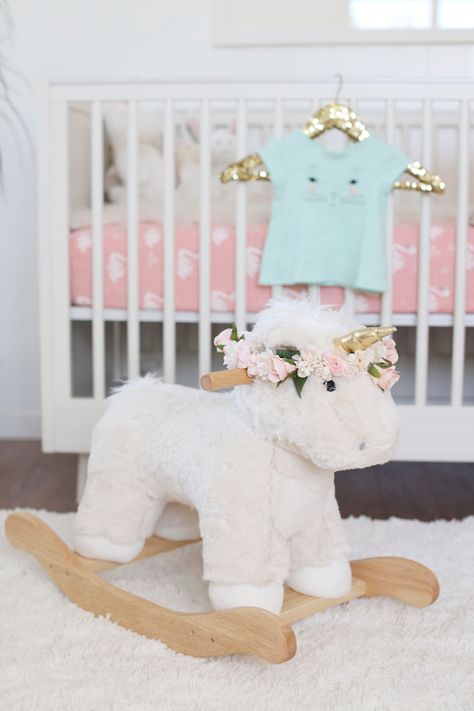 Unicorn Nursery Ideas, Horse Flower, Unicorn Nursery, White Nursery, Baby Inspiration, Nursery Baby Room, Childrens Room Decor, Nursery Decor Girl, Everything Baby