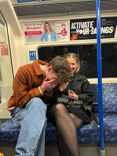 best friends | friend photos | laughing | giggles | underground | london | tube | leather Couples In London, London Couple Aesthetic, Cute Couple Pics Aesthetic, London Romance, The 1975 Poster, 1975 Poster, Underground London, Toast Of London, London Couple