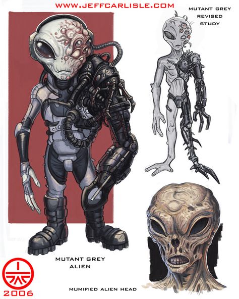 Monsters - Mutant Grey Alien Alien Halloween, Alien Workshop, Alien Drawings, Grey Alien, Sf Art, Alien Character, Alien Concept, Alien Design, Meaningful Drawings