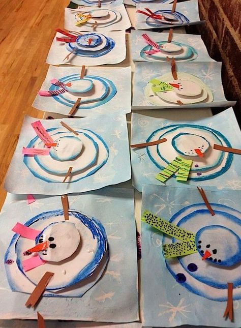 Art 2nd Grade, Kunst For Barn, Classe D'art, Calendar Advent, Winter Art Projects, Winter Kindergarten, 카드 디자인, Winter Crafts For Kids, Kindergarten Art