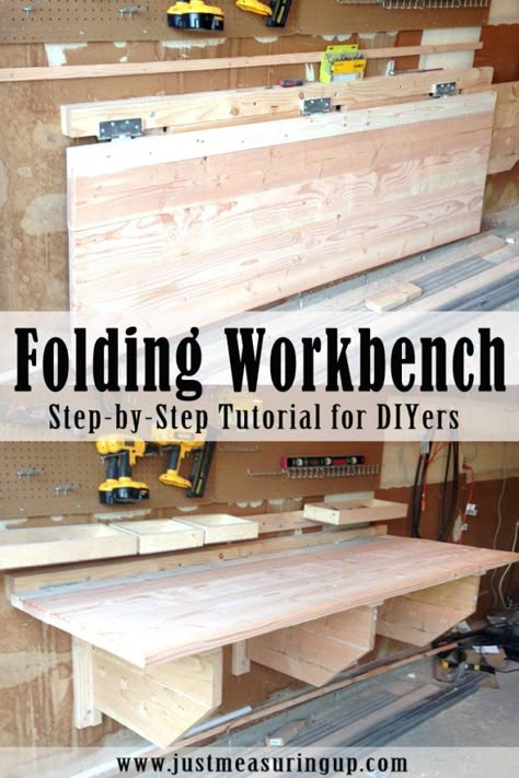 Best DIY of the Week {6}: Building Projects Apartemen Studio, Folding Workbench, Diy Step By Step, Diy Workbench, Garage Work Bench, Workbench Plans, Diy Garage Storage, Woodworking Workbench, Diy Holz