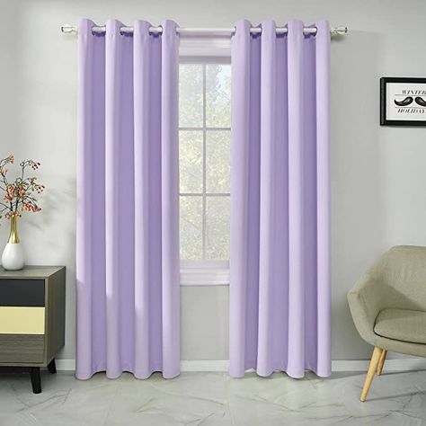 Lilac Curtains Bedroom, Lavender Curtains Bedroom, Lilac And Gray Bedroom, Lilac Room Ideas Bedrooms, Lilac Curtains, Purple Curtains Bedroom, Purple Kids Room, Lavender Curtains, Purple Girls Bedroom