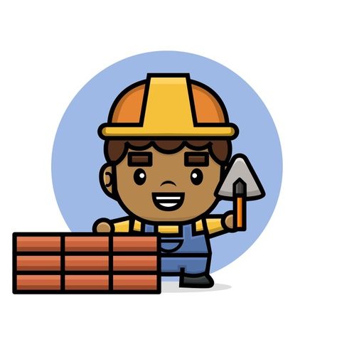 Cute characters builder man building a b... | Premium Vector #Freepik #vector #character #cartoon #construction #work Cartoon Construction, Building A Brick Wall, Man Building, A Brick Wall, Character Cartoon, Construction Work, Vector Character, Cute Characters, Brick Wall