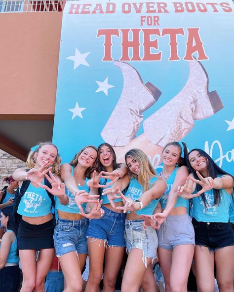 Head Over Boots, Recruitment Themes, Sorority Banner, Theta Phi Alpha, Bid Day Themes, Kappa Alpha Theta, Bid Day, Sorority, Get Ready