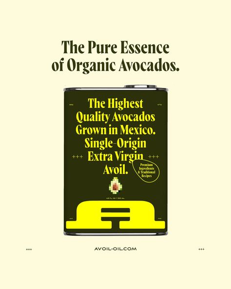 Avoil is a premium avocado oil brand that captures the pure essence of organic avocados, delivering a product of unmatched quality. Their mission is to offer a luxurious, all-natural oil that elevates culinary experiences, emphasizing the richness and health benefits of avocados. Avoil is committed to sustainability and responsible sourcing, ensuring every bottle is a testament to nature’s finest. Avoil’s goal is to create a strong, recognizable brand that stands out in the marketplace, engag... Avocado Health Benefits, Natural Oil, The Pure, Avocado Oil, Traditional Food, Natural Oils, Health Benefits, Sustainability, Avocado