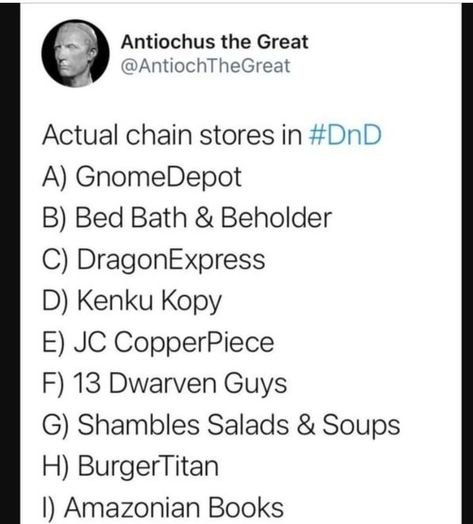 Dnd Campaign Starters, Bad Dnd Ideas, Dnd Campaign Inspiration, Modern Dnd Campaign Ideas, Dnd Shop Names, Dnd Oneshot Ideas, D&d World Building, D D Campaign Ideas, Dming Tips