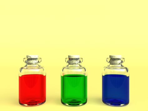 ZELDA -- Potions by ~Ro-Bo on deviantART Zelda Potions, Zelda Props, Diy Zelda Crafts, Diy Potions, Video Game Crafts, Zelda Party, Wind Waker, Kool Aid, Friend Birthday