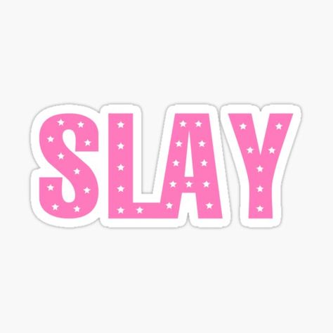 Millions of unique designs by independent artists. Find your thing. Slay Sticker, Imessage Stickers, Imessage Sticker, Pink Stickers, Digital Journal, Cool Stickers, Digital Scrapbook, Cricut Svg, Iphone 16