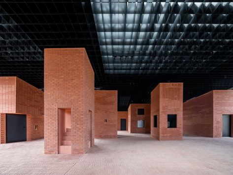 Natural Building Materials, Brick By Brick, Solid Brick, Glazed Walls, Wellness Hotel, Brick Architecture, Architectural Practice, Architecture Awards, Small Buildings