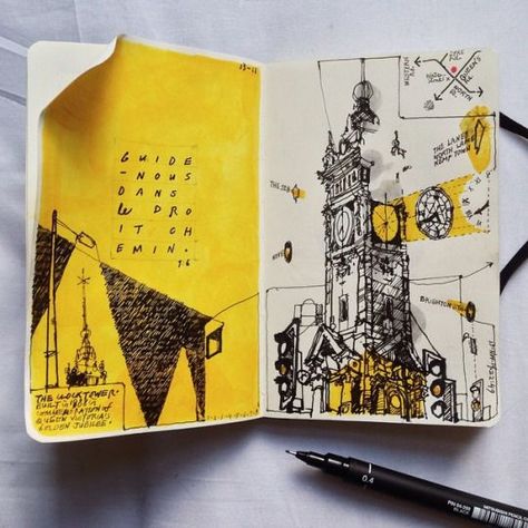 By Syukri Shairi Taken from: archatlas Kunstjournal Inspiration, Sketch Books, Drawing Sketching, Sketchbook Art Journal, Black Pen, Gcse Art, Sketchbook Pages, Arte Sketchbook, Ink Drawings