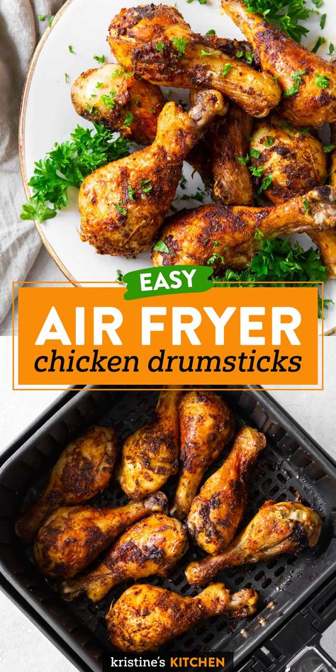 Drumstick Air Fryer Recipe, Air Fryer Drumsticks Easy, Air Fryer Chicken Legs Bone In Crispy, Air Fryer Chicken Legs Recipes, Best Chicken Drumstick Recipes, Chicken Legs Air Fryer, Easy Chicken Drumstick Recipes, Air Fryer Chicken Leg Recipe, Chicken Drumstick Recipe