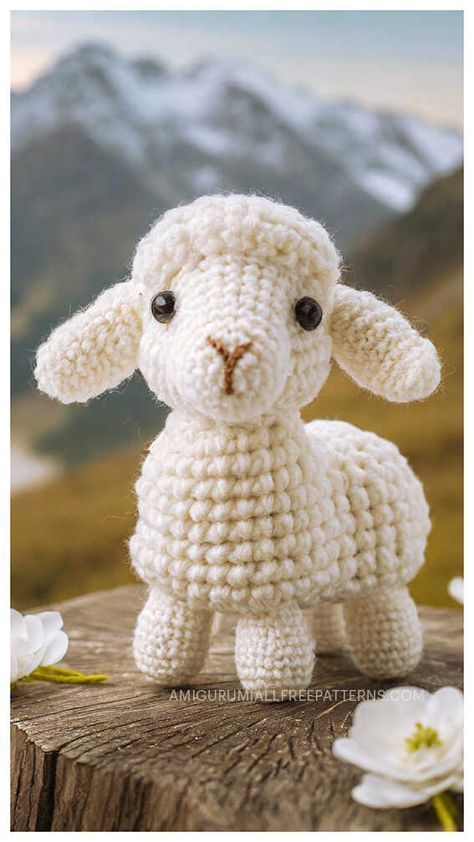 Amigurumi Lamb Free Crochet Pattern Free Crochet Patterns In English, Crochet Lambs Free Pattern, Amigurumi Lamb Free Pattern, Easy Crochet Lamb Free Pattern, Crochet Sheep Amigurumi, Crochet Sheep Free Pattern Amigurumi Lamb, Easter Crochet Projects, Free Sheep Crochet Pattern, Free Crochet Lamb Pattern