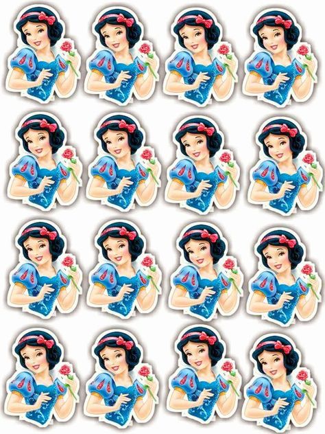 Snow White Cupcakes, Snow White Cake, Princess Cupcake Toppers, Snow White Birthday Party, Snow White Birthday, Princess Cupcakes, Snow White Party, Half Body, Bottle Cap Images