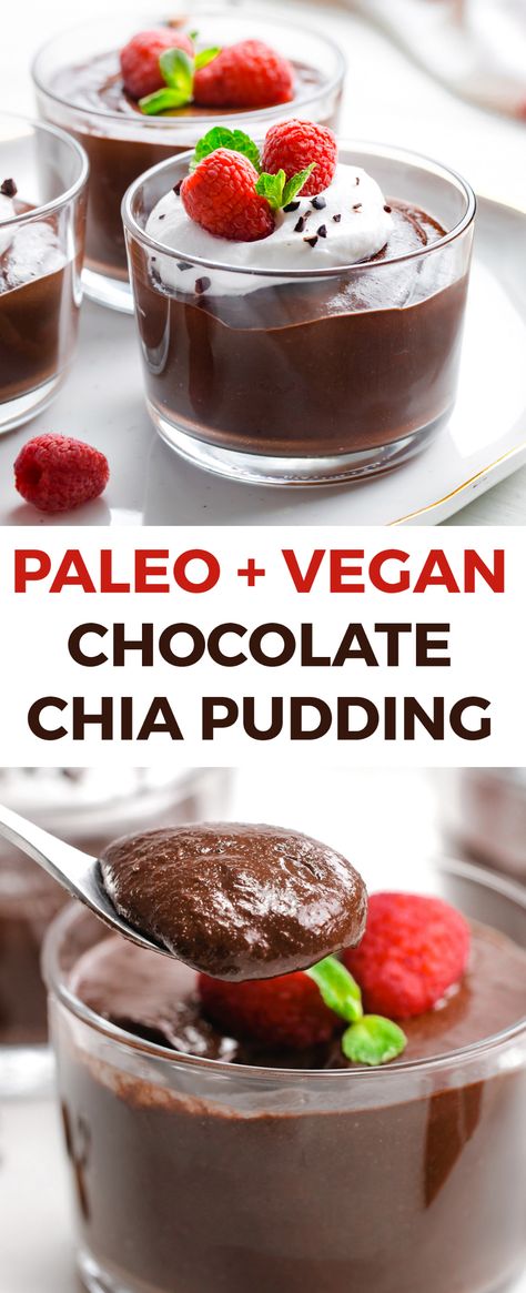 Chocolate Chia Pudding Recipes, Vegan Chocolate Pudding, Chocolate Chia Seed Pudding, Chocolate Chia Pudding, Chia Pudding Recipes, Healthy Vegan Snacks, Glutenfree Dairyfree, Vegan Healthy, Chia Seed Pudding