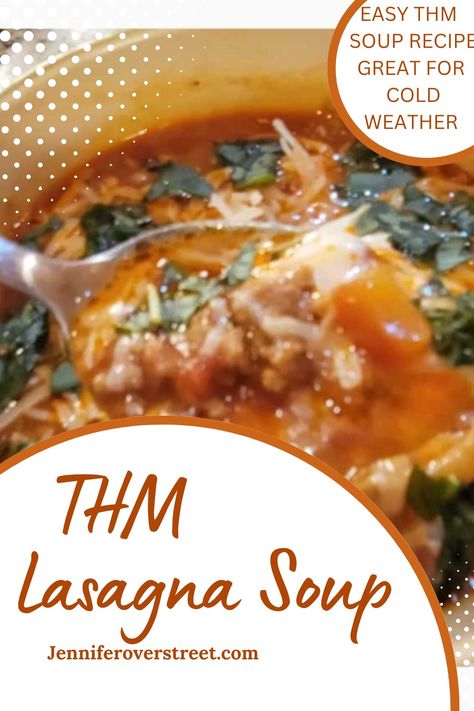 Thm Trimmy Bisque, Thm Lazy Lasagna Recipe, Thm Lasagna, Trim Healthy Mama Soup, Trim Healthy Mama Soup Recipes, Low Carb Lasagna Soup, Thm Soup Recipes, Thm Crockpot, Thm Soup