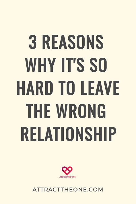 3 reasons why it's so hard to leave the wrong relationship. AttractTheOne.com. Bad Marriage Quotes, Move On From A Relationship, Wrong Relationship, My Own Apartment, Marriage Life Quotes, Toxic Quotes, Communication In Marriage, Bad Marriage, Breakup Advice