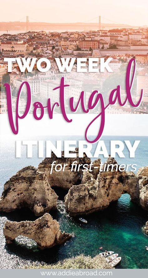 Two weeks is the perfect amount of time to get a taste for everything Portugal has to offer. Visit Porto, Aveiro, Obidos, Lisbon, and Lagos in this 2 week Portugal Itinerary. #Portugal #Europe #TravelInspiration Best Places In Portugal, Portugal Itinerary, Portugal Vacation, Places In Portugal, Portugal Travel Guide, Visit Portugal, Countries To Visit, Voyage Europe, Europe Travel Guide