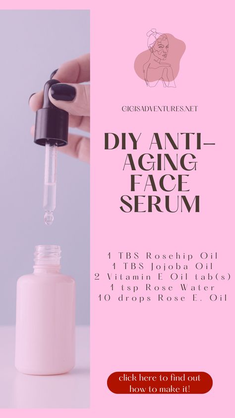 If you think that making a DIY Face Serum is a tough challenge, you may want to think again! This DIY face serum recipe is not only incredibly easy to craft, but quite inexpensive as well. Made from only 5 ingredients you can easily find in your house or at the drugstore, this anti aging face serum can be crafted in less than 10 minutes and will quickly become a favorite of yours to use. Click on the pin to discover exactly how to make it! Beauty Apothecary, Diy Face Serum Recipe, Diy Face Serum, Face Serum For Glowing Skin, Face Serum Recipe, Serum For Glowing Skin, Retinol Benefits, Serum Recipe, Diy Haircare