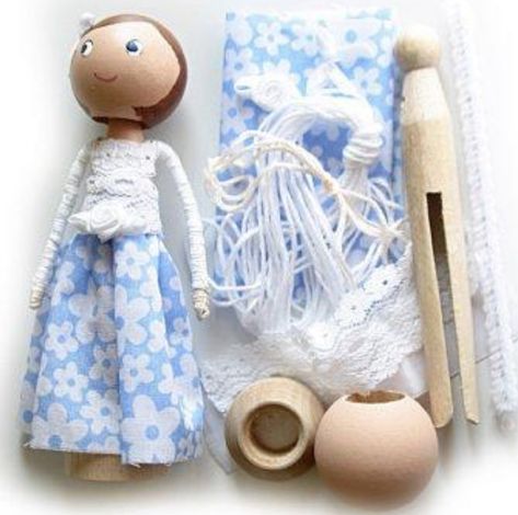 Cloth Fairy Dolls, Diy Waldorf Toys, Pretty Pegs, Clothespin Doll, Sewing Activities, Fun Summer Crafts, Wood Peg Dolls, Homemade Dolls, Christmas Craft Kit