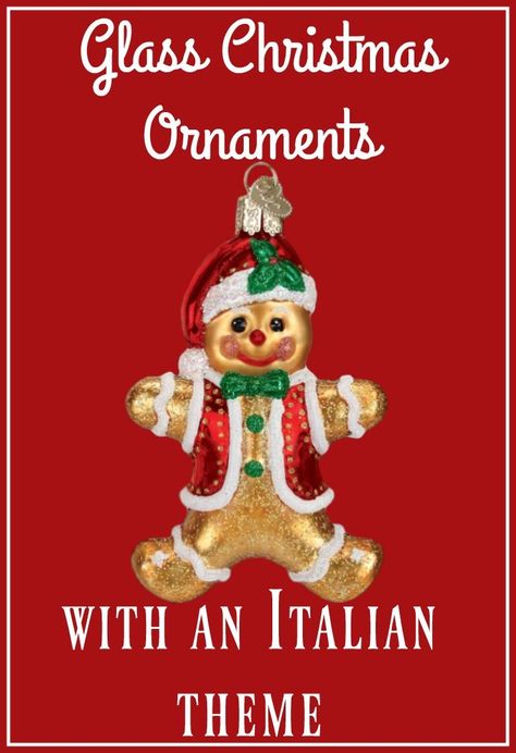 Italian Ornaments, Italian Christmas Traditions, Glass Tree Ornaments, Christmas In Italy, Italian Theme, Twisted Tree, Italian Holiday, Ornament Craft, Italian Christmas