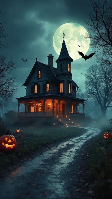 Haunted House Photography, Halloween Environment, Halloween Lock Screen, Bloxburg Halloween, Halloween Moodboard, Boat Colors, Horror Background, Phone Makeover, Fantasy Environment